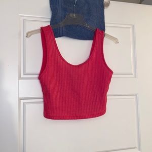 Hot pink crop top from SHEIN. Never worn. Size medium.
